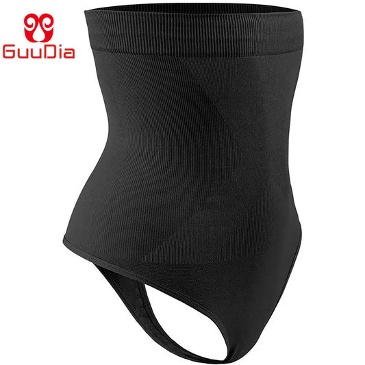 GUUDIA Femmes Taille Haute Sans Couture Body Shaper Slip Contrôle Ferme Ventre Sexy String Shapewear Culotte Corset Shapewear