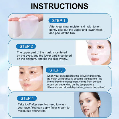 Masque facial rétrécissant les pores, hydratant, rafraîchissant, éclaircissant, raffermissant, nourrit, soins de la peau, hydratation en profondeur