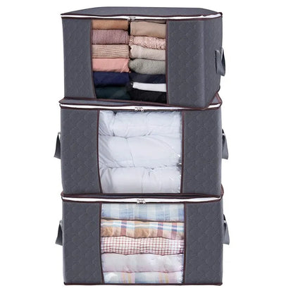 6pcs/set Clothes Storage Bags Upgraded Foldable Fabric Storage Bags Storage Containers For Organizing Bedroom.  Facile pratique