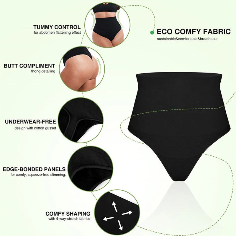 Taille haute ventre contrôle culottes femmes string culotte Shaper sous-vêtements amincissants bout à bout ventre façonnage Cincher bref corps Shaper