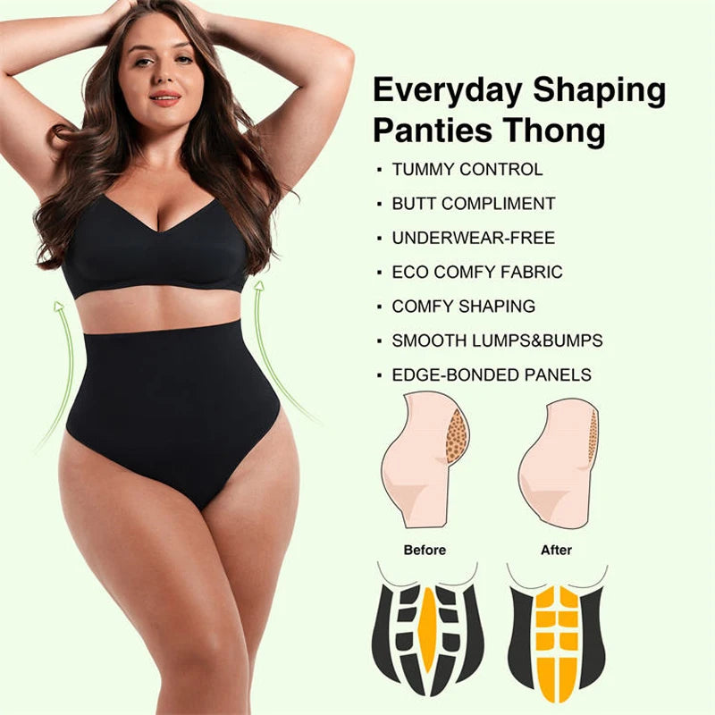 Taille haute ventre contrôle culottes femmes string culotte Shaper sous-vêtements amincissants bout à bout ventre façonnage Cincher bref corps Shaper