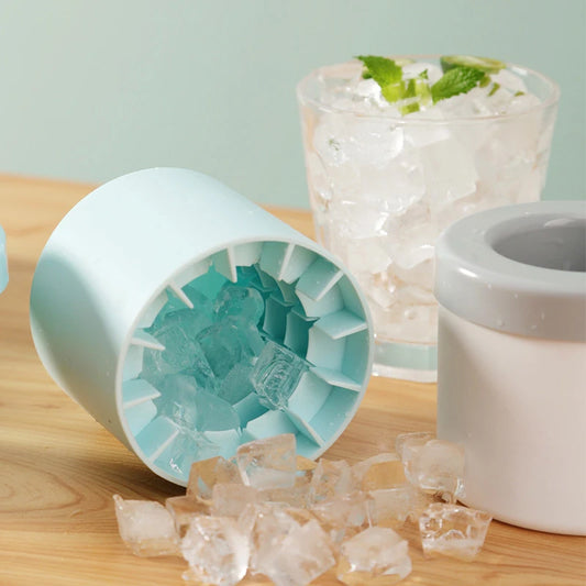 Seau à glace en silicone, moule à glaçons, plateau de qualité alimentaire, boîte à glace rapidement congelée, machine à boissons glacées d'été pour whisky, bière