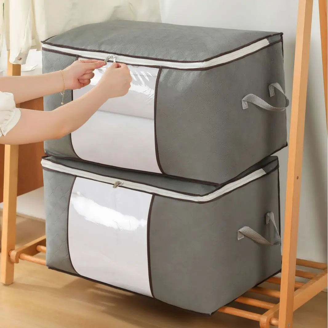 6pcs/set Clothes Storage Bags Upgraded Foldable Fabric Storage Bags Storage Containers For Organizing Bedroom.  Facile pratique